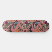 Stusty roze met vlinderillustraties persoonlijk skateboard (Horizontaal)