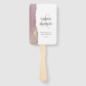 Stusty roze set van bruiloft-ventilatoren handwaaier (Voorkant)