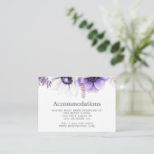 Stusty Violet Wedding Floral Accommodations Informatiekaartje (Staand voorkant)