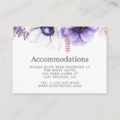 Stusty Violet Wedding Floral Accommodations Informatiekaartje (Voorkant)