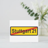 Stuttgart 21 briefkaart (Staand voorkant)