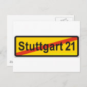 Stuttgart 21 briefkaart (Voorkant / Achterkant)