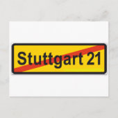 Stuttgart 21 briefkaart (Voorkant)