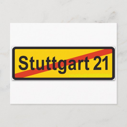 Stuttgart 21 briefkaart (Voorkant)