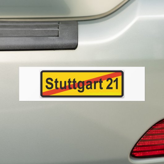 Stuttgart 21 bumpersticker (Op auto)