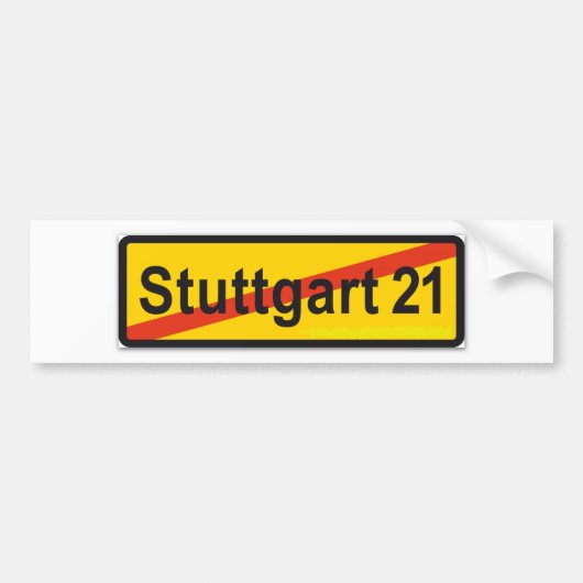 Stuttgart 21 bumpersticker (Voorkant)