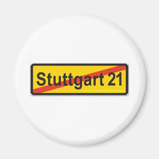 Stuttgart 21 magneet (Voorkant)