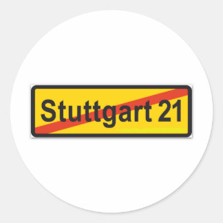 Stuttgart 21 ronde sticker