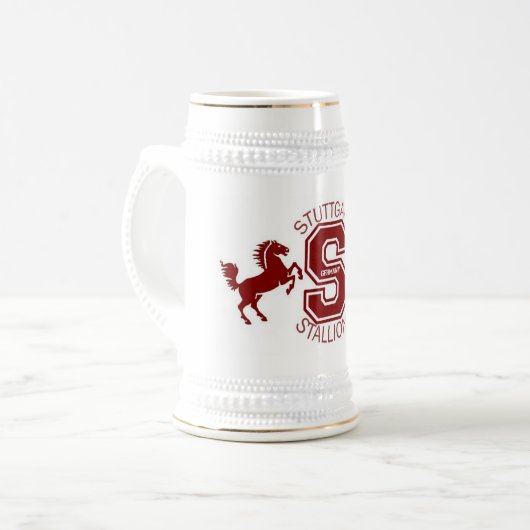 Stuttgart American High School Bier Stein Bierpul (Voorkant links)