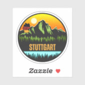 Stuttgart, Baden-Württemberg Duitsland Sticker (Vel)