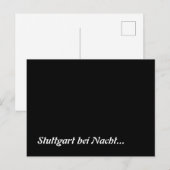 Stuttgart bei Nacht Briefkaart (Voorkant / Achterkant)