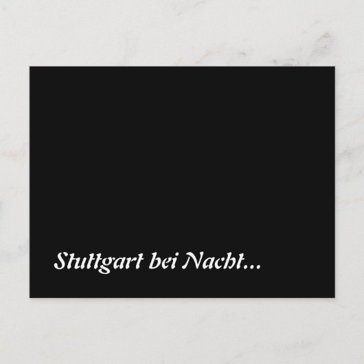 Stuttgart bei Nacht Briefkaart (Voorkant)