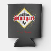 Stuttgart City Germany Retro Skyline  Blikjeskoeler (Voorkant)