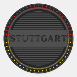Stuttgart City Pride Embleem – Duitse identiteit Ronde Sticker