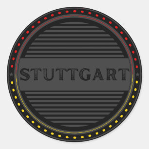 Stuttgart City Pride Embleem – Duitse identiteit Ronde Sticker