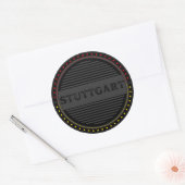 Stuttgart City Pride Embleem – Duitse identiteit Ronde Sticker (Envelop)