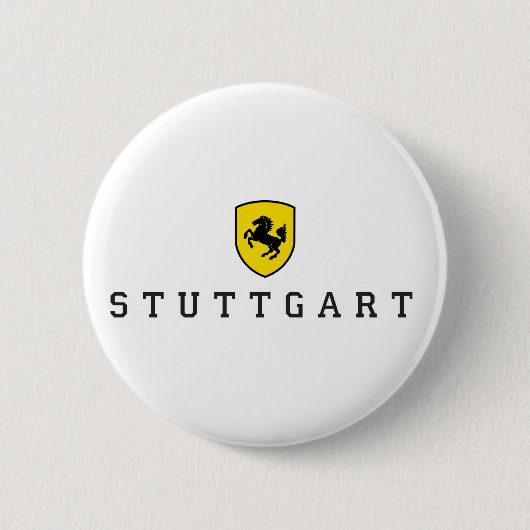 Stuttgart Crest Stuttgarter Wappen Ronde Button 5,7 Cm (Voorkant)