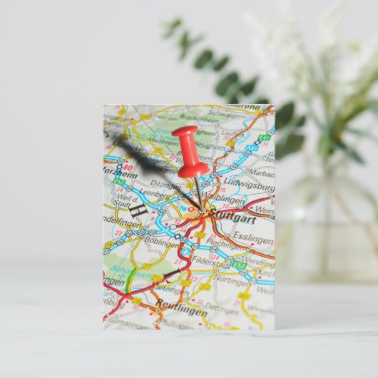 Stuttgart, Duitsland Briefkaart (Staand voorkant)