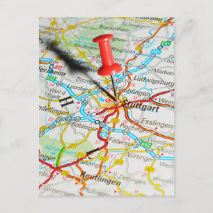 Stuttgart, Duitsland Briefkaart