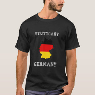 Stuttgart Duitsland  Duitsland - Ontwerp van de vl T-shirt