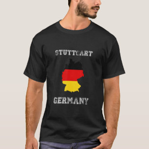 Stuttgart Duitsland  Duitsland - Ontwerp van de vl T-shirt