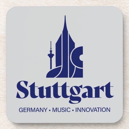 Stuttgart Duitsland Europa Bier Onderzetter (Voorkant)