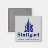 Stuttgart Duitsland Europa Magneet (Voorkant / Achterkant)