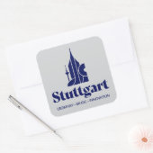 Stuttgart Duitsland Europa Vierkante Sticker (Envelop)