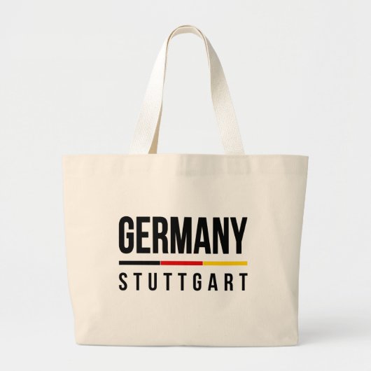 Stuttgart Duitsland Grote Tote Bag (Voorkant)
