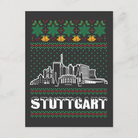 Stuttgart Duitsland Lelijke Kerstmis Briefkaart (Voorkant)