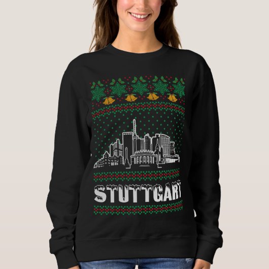 Stuttgart Duitsland Lelijke Kerstmis Trui (Voorkant)