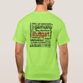 Stuttgart Duitsland Mannen Ragland Baseball T-Shir T-shirt (Achterkant)