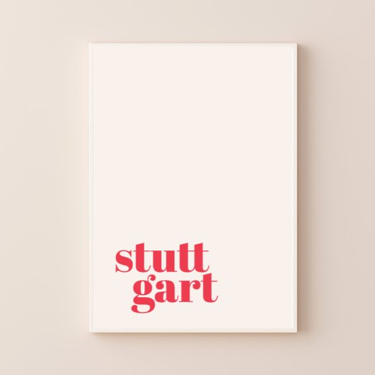 Stuttgart Duitsland moderne stad Poster