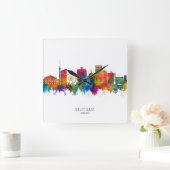 Stuttgart Duitsland Skyline Vierkante Klok (Huis)