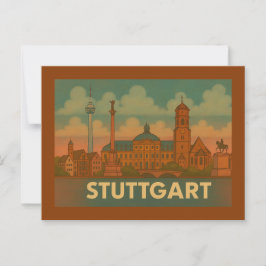 Stuttgart Duitsland Stad Kunst Briefkaart