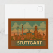 Stuttgart Duitsland Stad Kunst Briefkaart (Voorkant / Achterkant)
