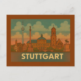 Stuttgart Duitsland Stad Kunst Briefkaart