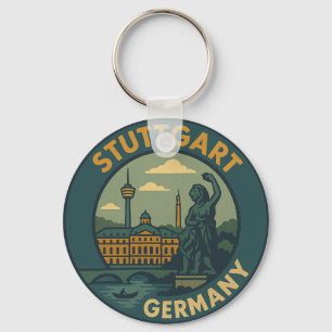 Stuttgart Duitsland Stad Kunst Sleutelhanger