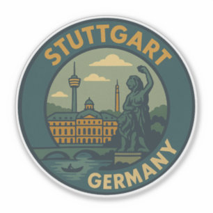 Stuttgart Duitsland Stad Kunst Sticker