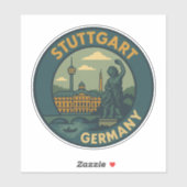 Stuttgart Duitsland Stad Kunst Sticker (Vel)