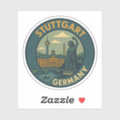 Stuttgart Duitsland Stad Kunst Sticker (Vel)