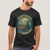 Stuttgart Duitsland Stad Kunst T-shirt (Voorkant)