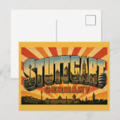 Stuttgart Duitsland TV Toren Briefkaart (Voorkant / Achterkant)