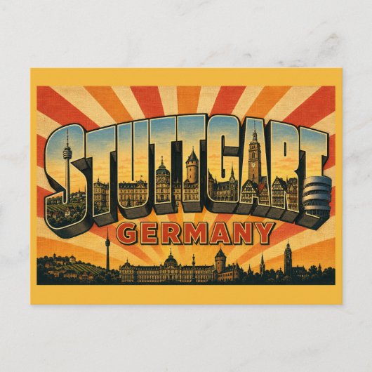 Stuttgart Duitsland TV Toren Briefkaart (Voorkant)