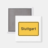 Stuttgart, Duitsland verkeersbord Magneet (Voorkant / Achterkant)