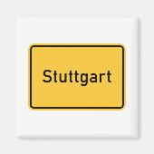 Stuttgart, Duitsland verkeersbord Magneet (Voorkant)