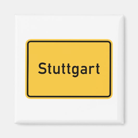 Stuttgart, Duitsland verkeersbord Magneet (Voorkant)