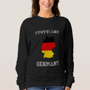 Stuttgart Duitsland Vintage Duitsland Vlag Ontwerp Trui