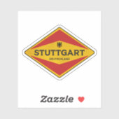 Stuttgart Duitsland Vintage Sticker (Vel)