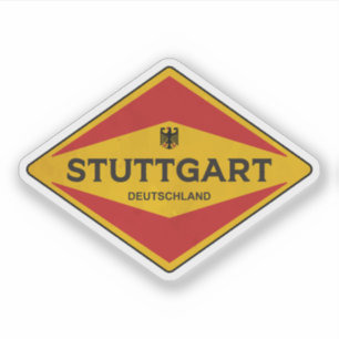 Stuttgart Duitsland Vintage Sticker